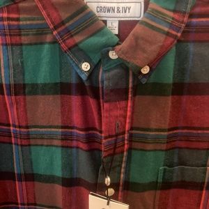 Crown and Ivy plaid button down